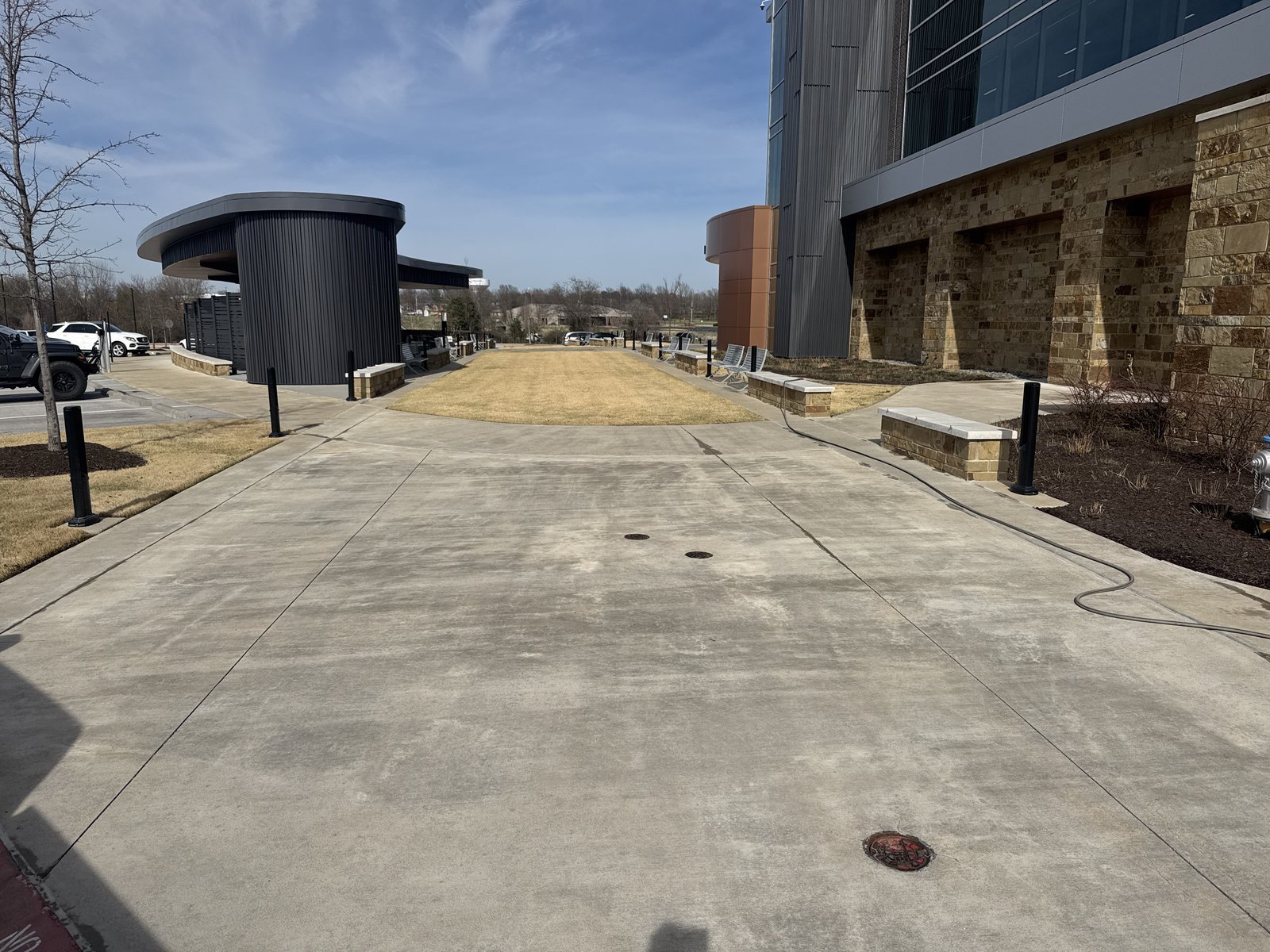 Clean concrete after